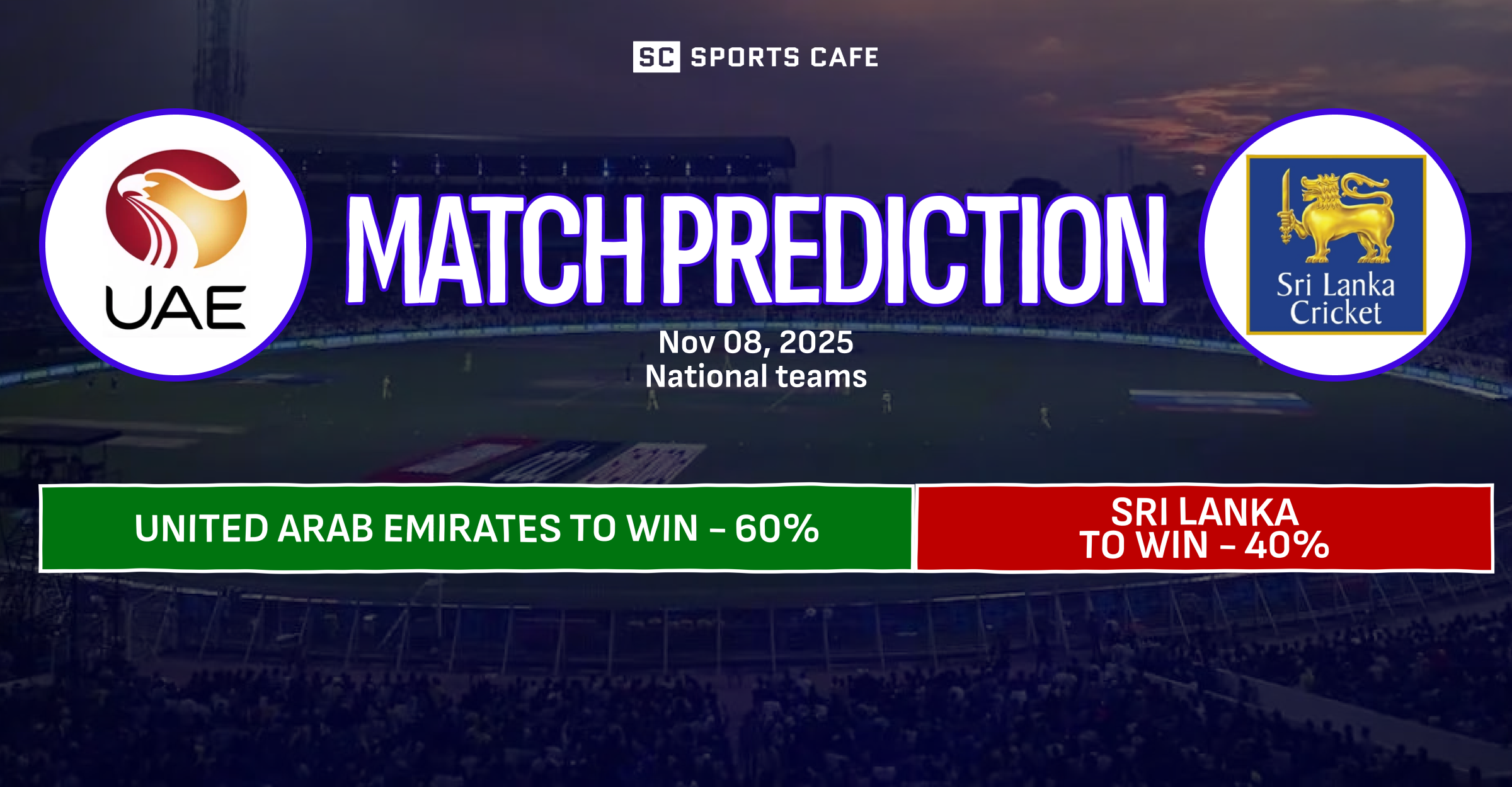 United Arab Emirates vs Sri Lanka Match Prediction
